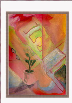 Cubist Chair and Plant